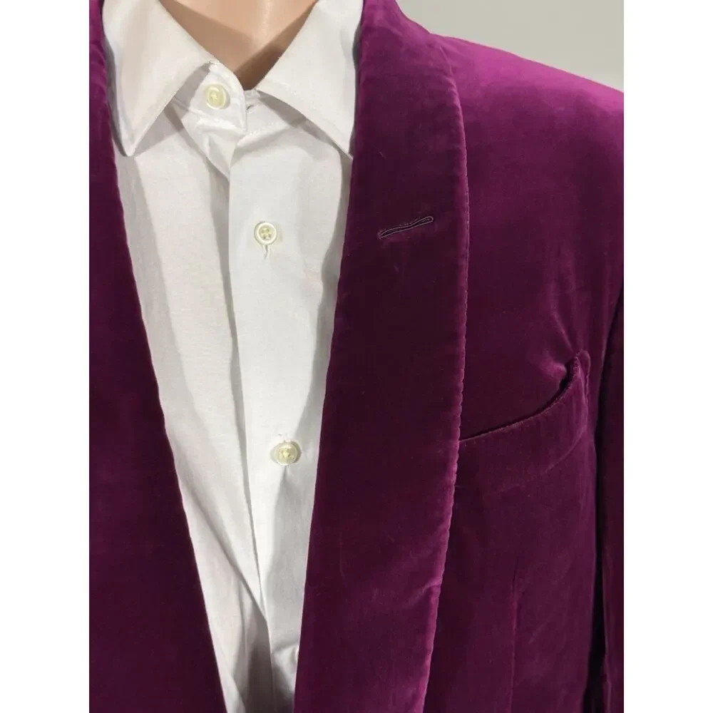 Tom Ford Fuschia Pink Velvet Shawl Lapel Collar Dinner Jacket Tuxedo 52 42R US